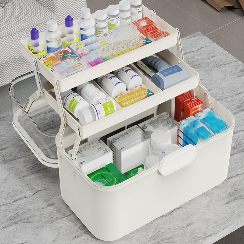 Large Capacity Clear Lid Medic - Home Bathroom Cabinets 评论和价格