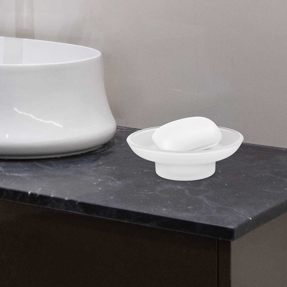 Frosted Glass Soap Dish Round  - Glass Soap Dish 评论和价格