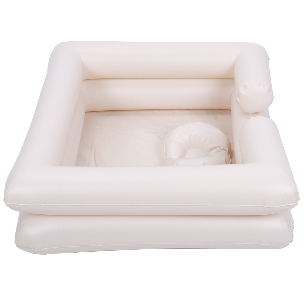 PVC Inflatable Shampoo Basin W - Bathtub Pillow Inflatable 评论和价格