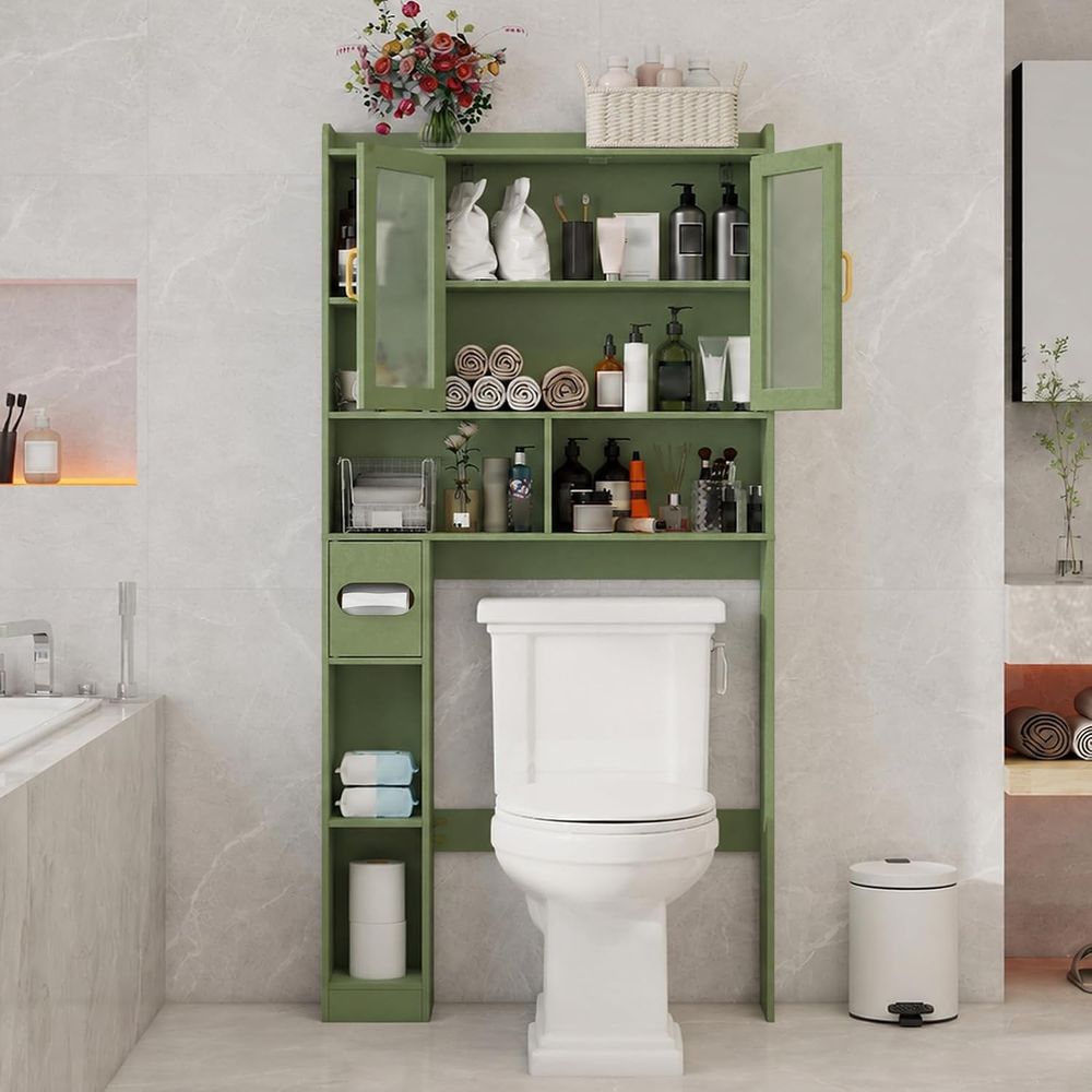 Space-Saving Acrylic Over-the- - Home Bathroom Toilet 评论和价格