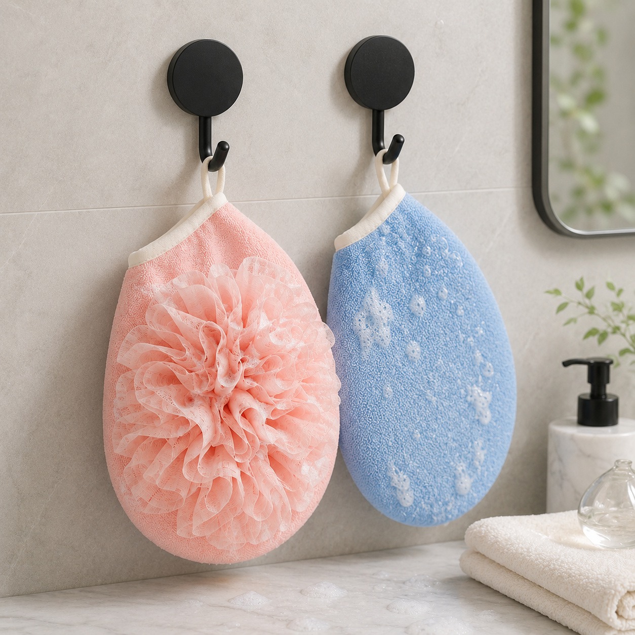 2 Pairs of Bath Gloves + 2 Hoo - Home Bathroom Cleaning Kit 评论和价格
