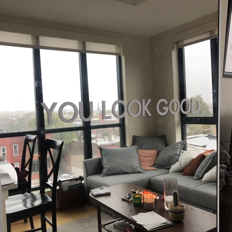 You Look Good Mirror Wall Stic - Home Goods Bathroom Mirrors 评论和价格