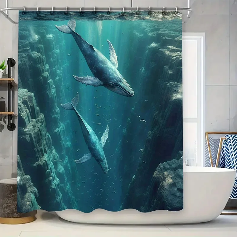 3D Printed Whale Shower Curtai - Home Bathroom Remodel 评论和价格