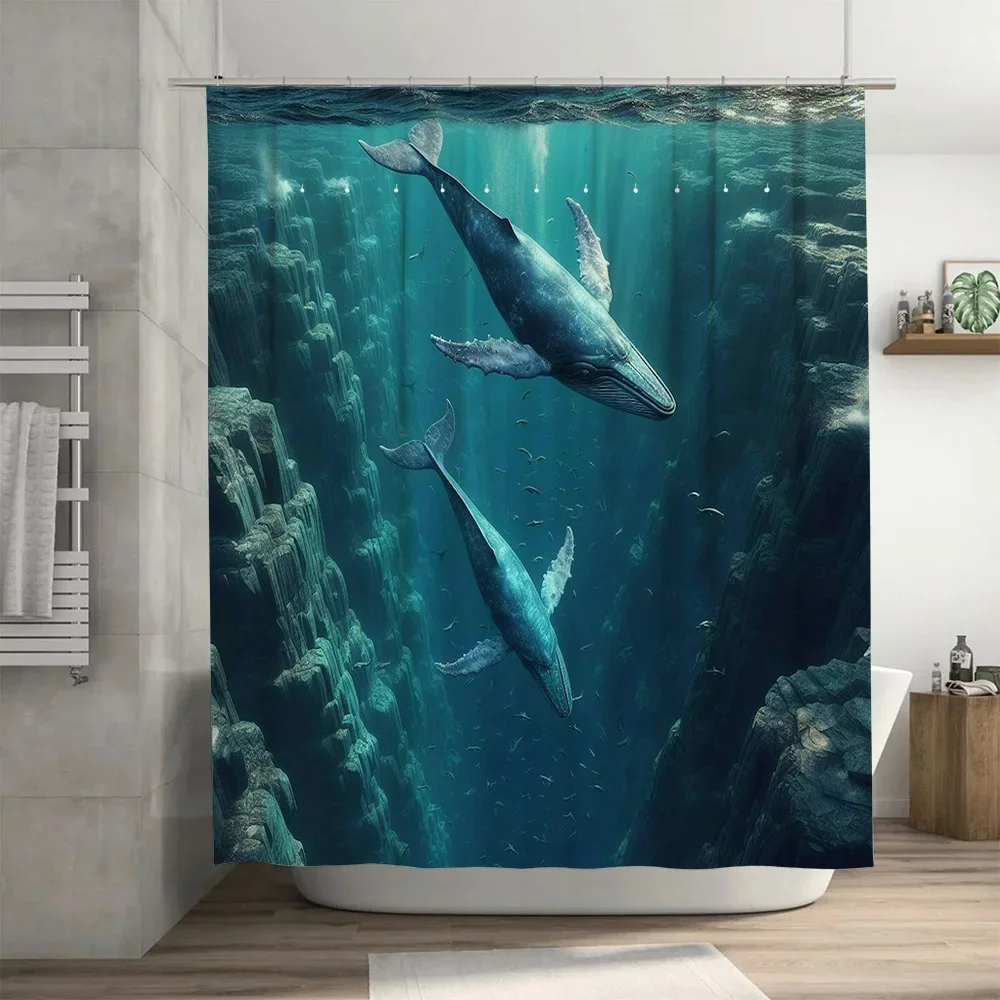 3D Printed Whale Shower Curtai - Home Bathroom Remodel 评论和价格