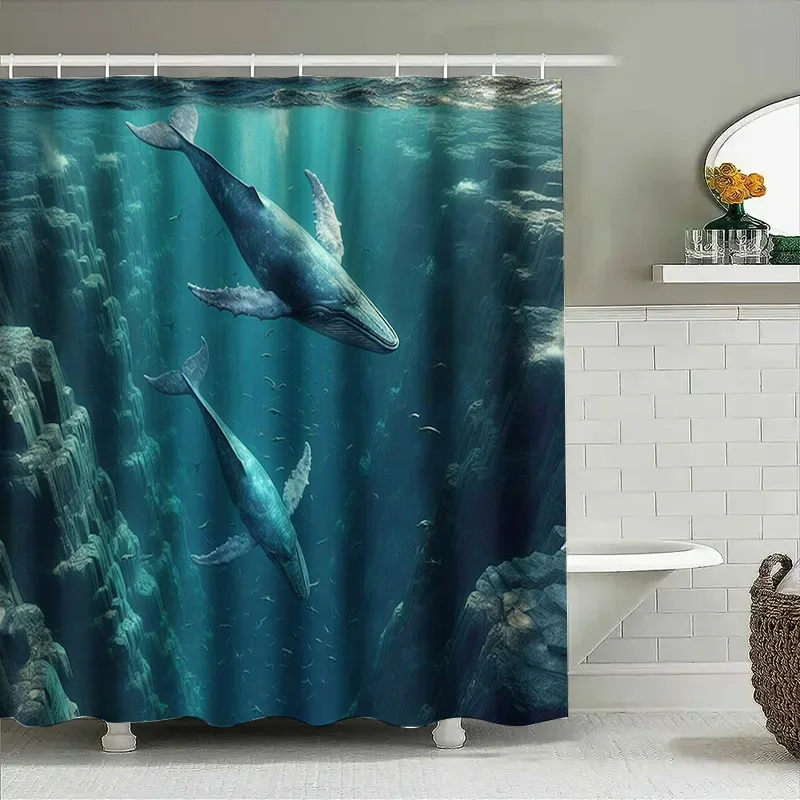 3D Printed Whale Shower Curtai - Home Bathroom Remodel 评论和价格