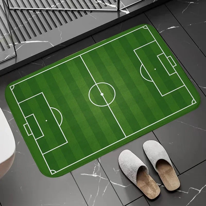 Soccer Field Pattern Door Mat  - Zara Home Bathroom Mat 评论和价格