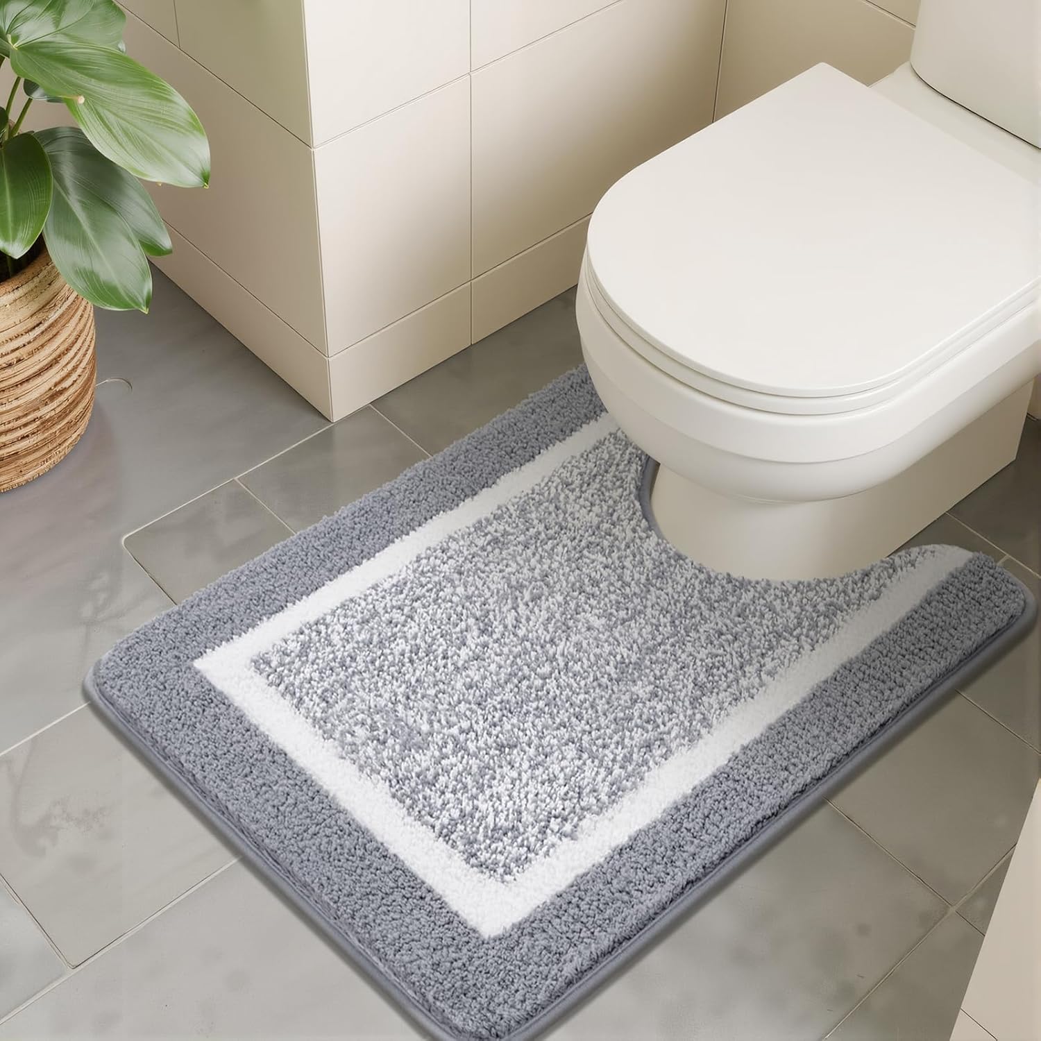 Fluffy Microfiber Shaggy Bathr - Zara Home Bathroom Mat 评论和价格