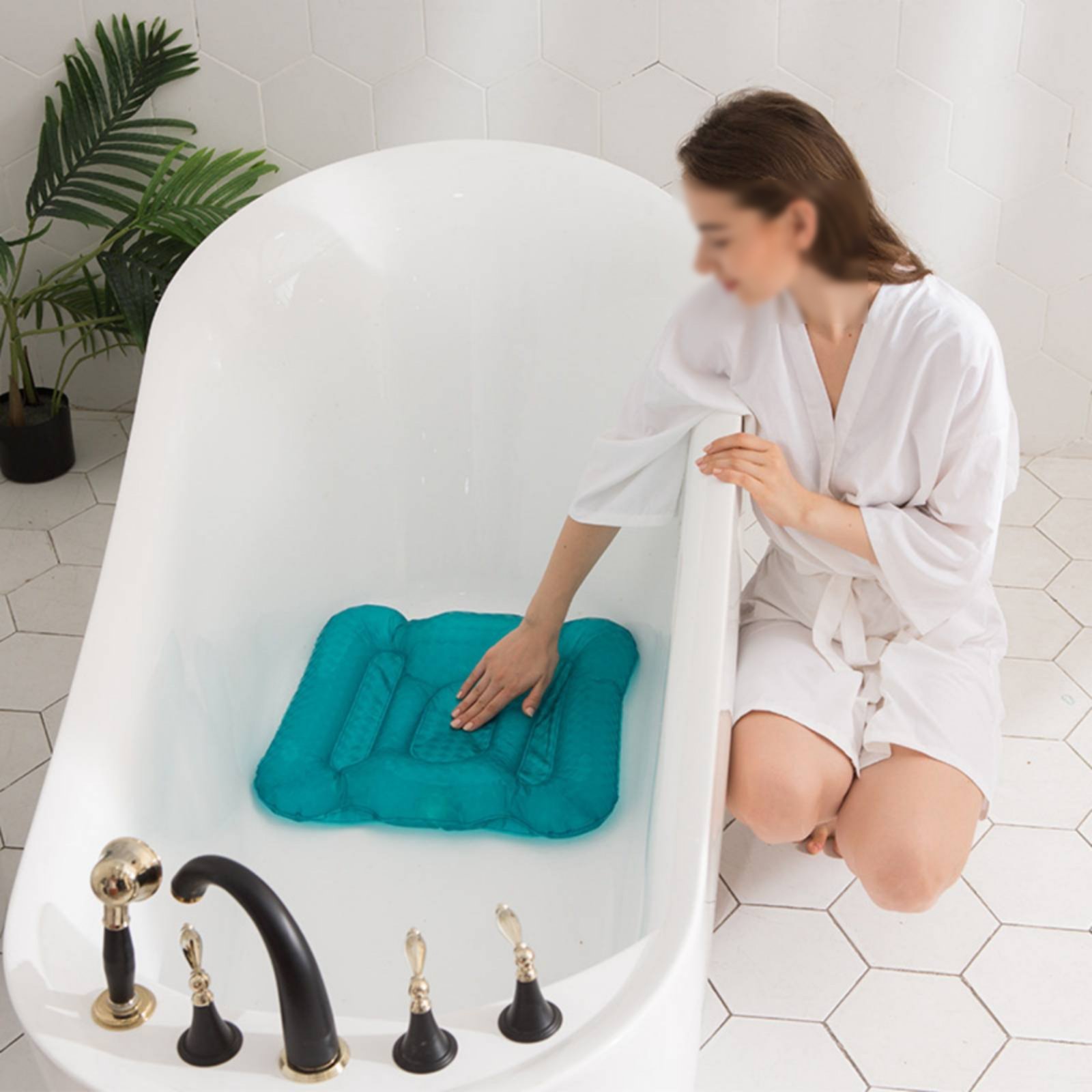 Bathtub Booster Pad Shimmery F - Bathtub Pillow Inflatable 评论和价格