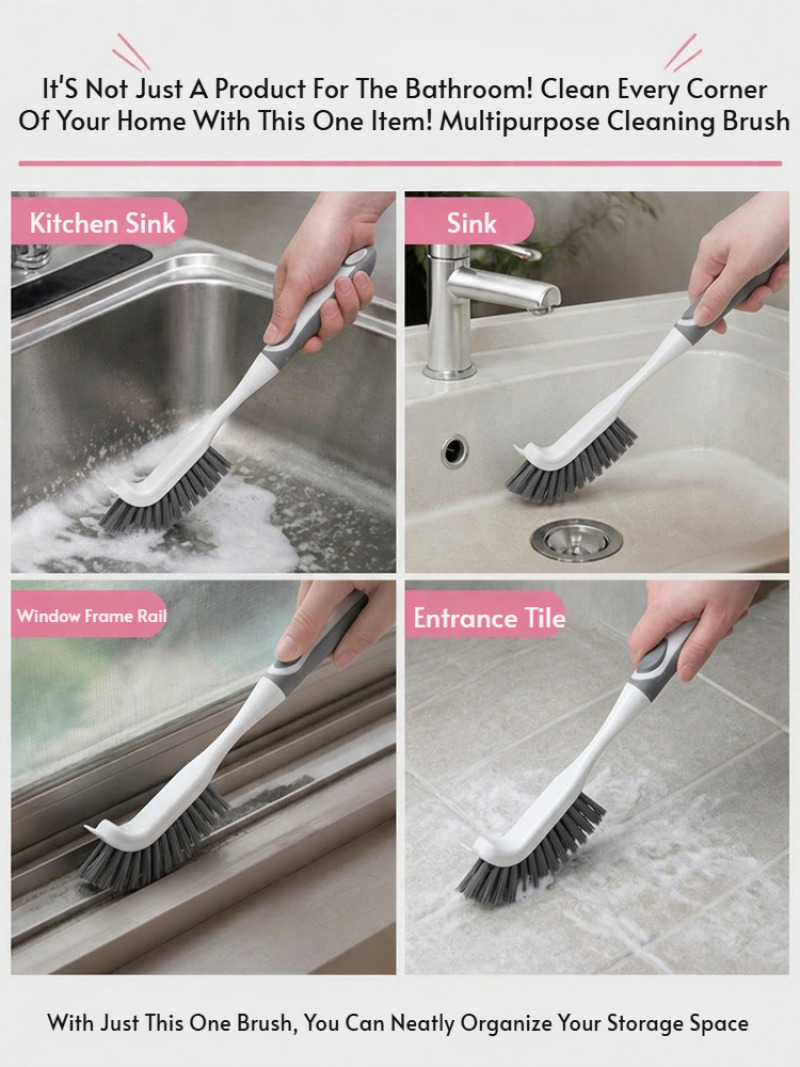 Scrub Brush Set with Hard Bris - Home Bathroom Cleaning Kit 评论和价格