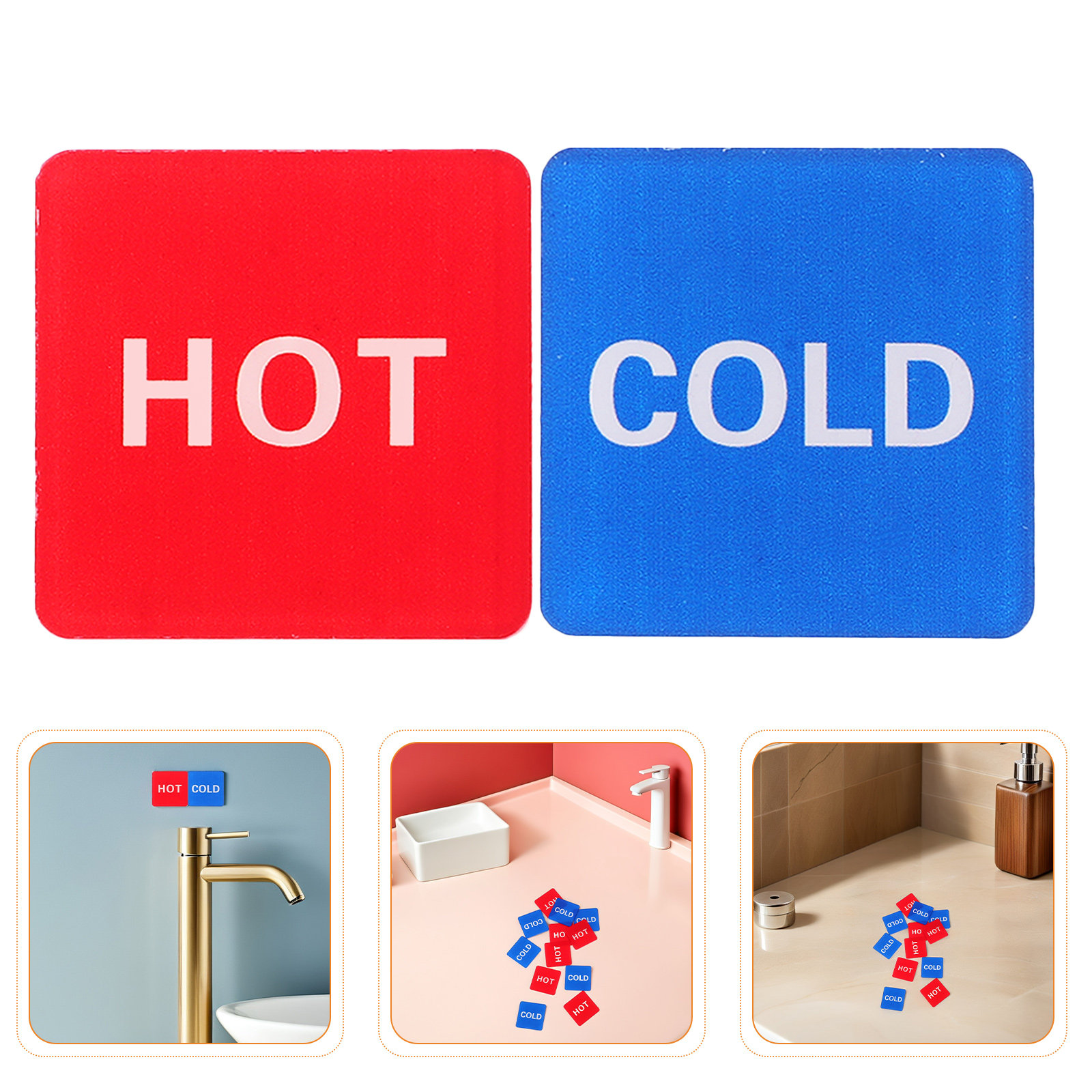 20Pcs Hot Cold Water Identific - Home Bathroom Toilet 评论和价格