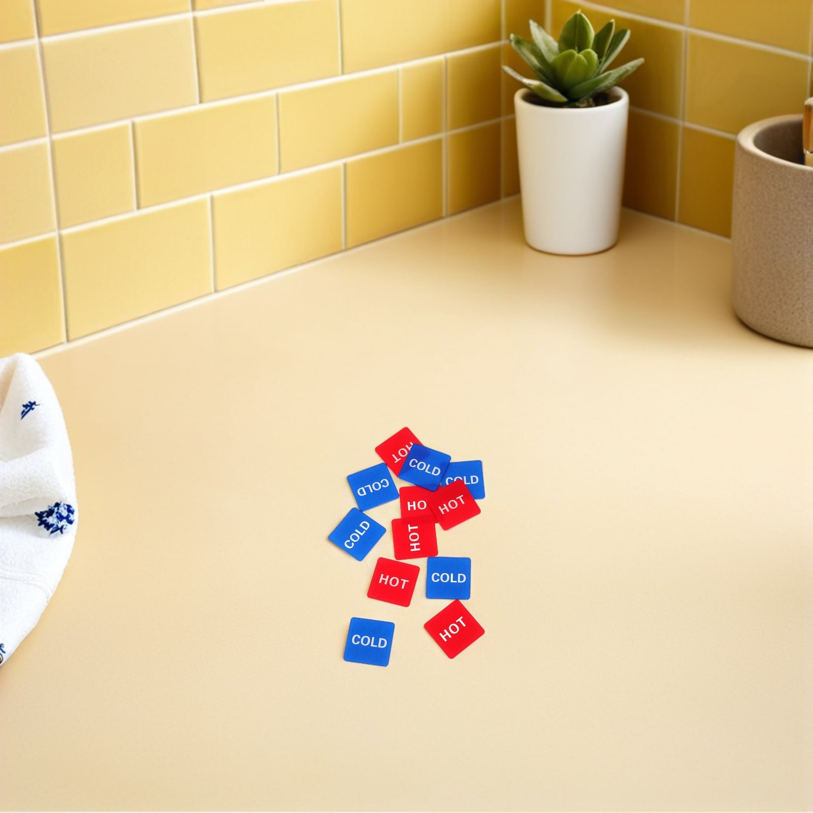 20Pcs Hot Cold Water Identific - Home Bathroom Toilet 评论和价格