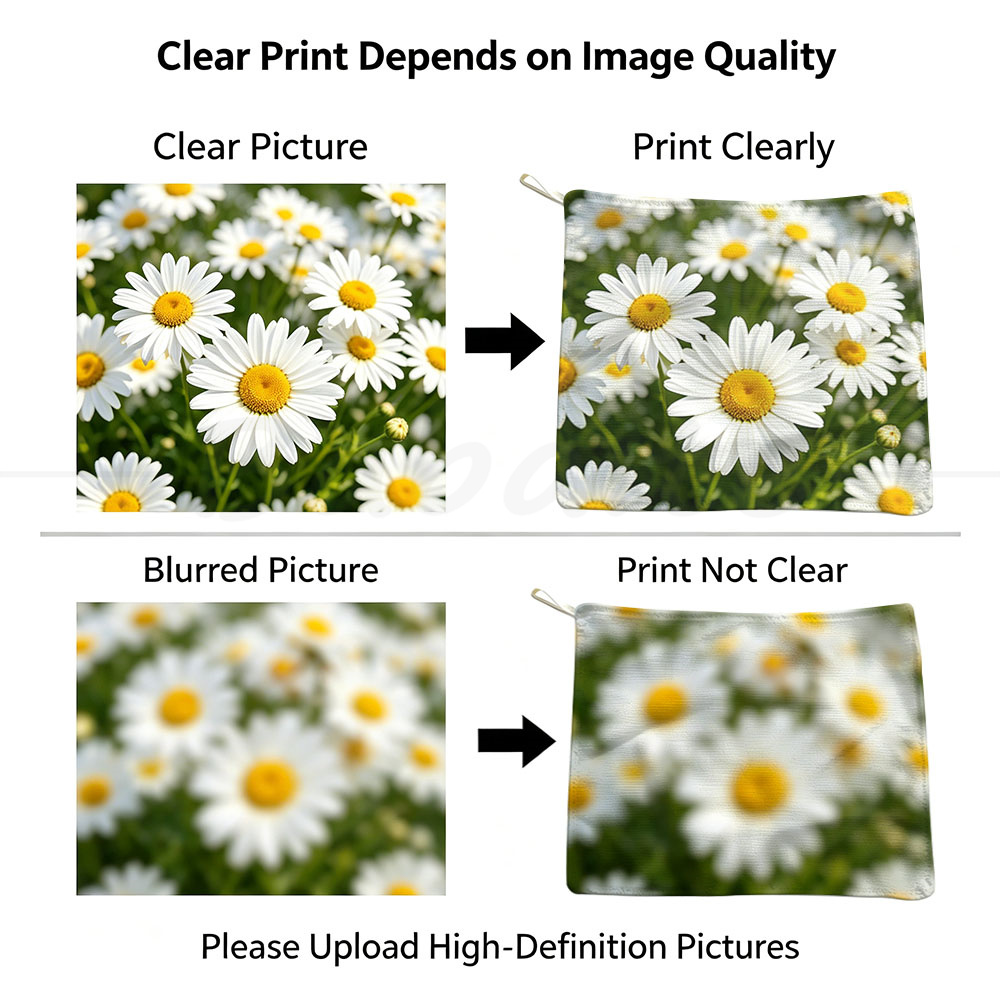 Custom Photo Square Towel Hand - Home Bathroom Images 评论和价格