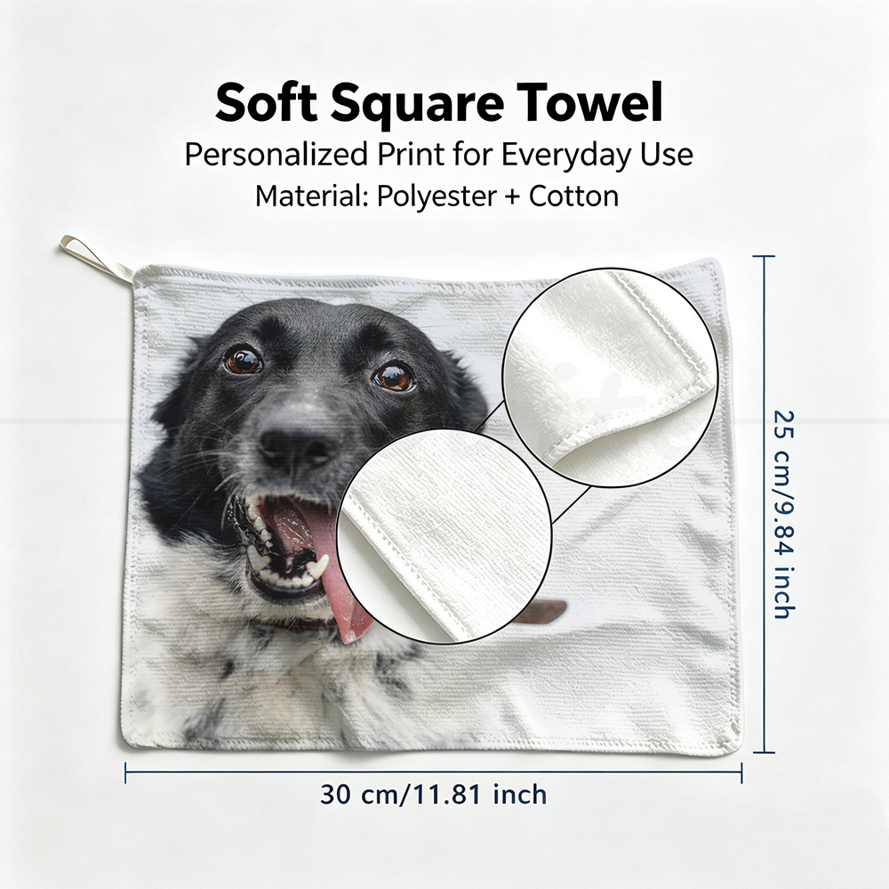 Custom Photo Square Towel Hand - Home Bathroom Images 评论和价格